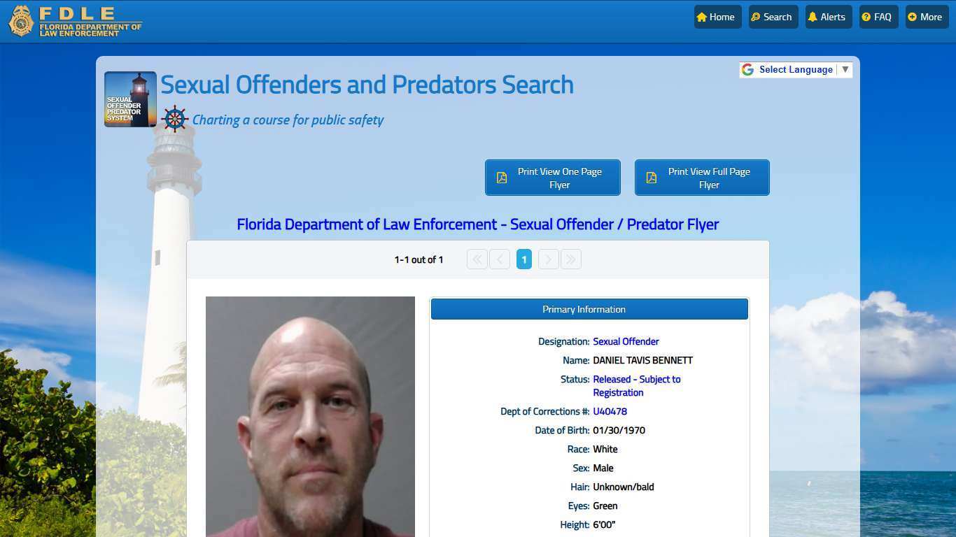 FDLE - Sexual Offender and Predator System