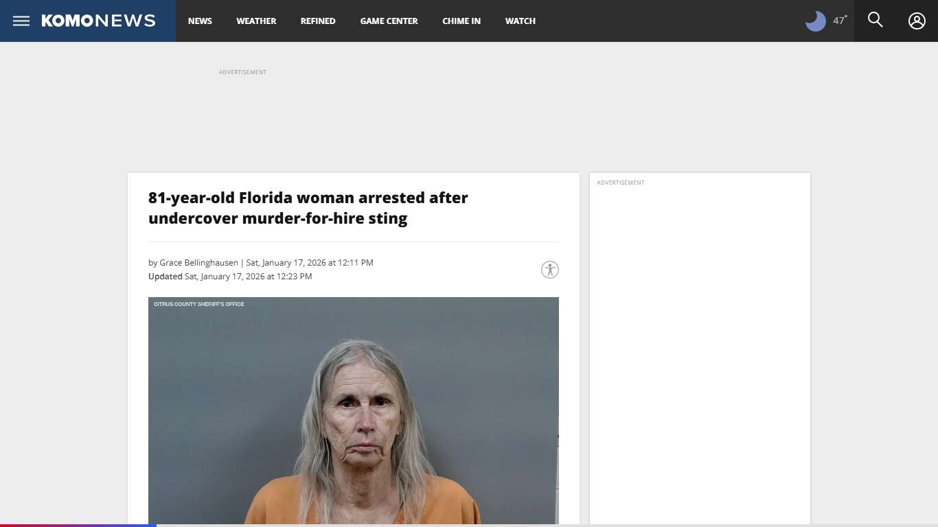 81-year-old Florida woman arrested after undercover murder-for-hire sting