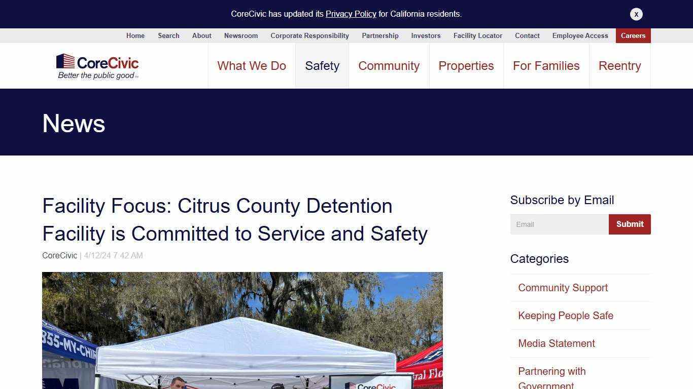 Facility Focus: Citrus County Detention Facility is Committed to Service and Safety